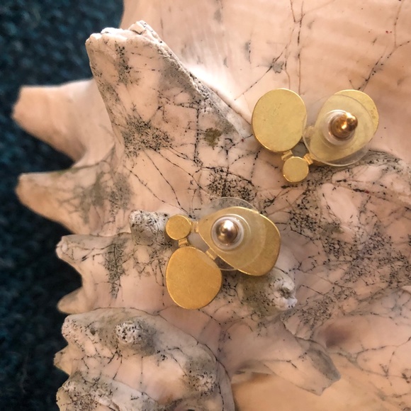 Petra Class gold, diamond and Keshi Pearl Earrings - Picture 2 of 4